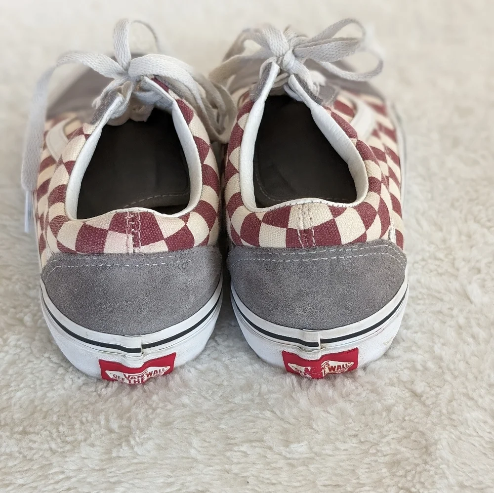 Great Condition: Vans Old Skool checkerboard Suede/Canvas Women’s 5.5 (M… - Picture 4 of 14